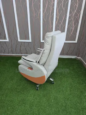 Ergonomic Leather Executive Office Chair With Footrest