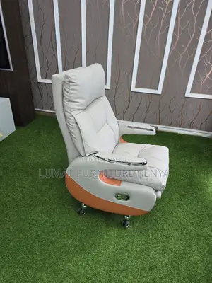Ergonomic Leather Executive Office Chair With Footrest