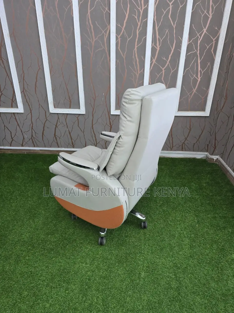 Ergonomic Leather Executive Office Chair With Footrest