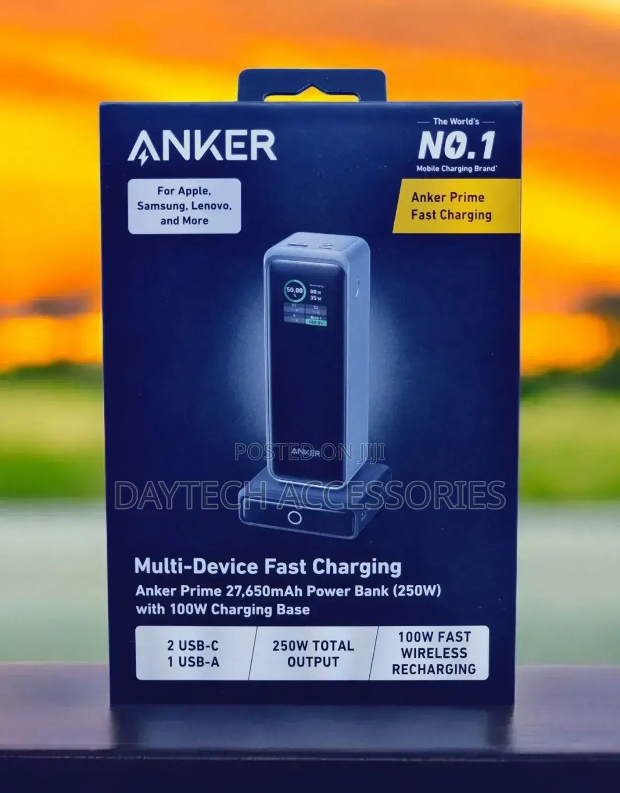 Anker Prime 27650mah Power Bank 250w A1340p11 With 100w Charging Base