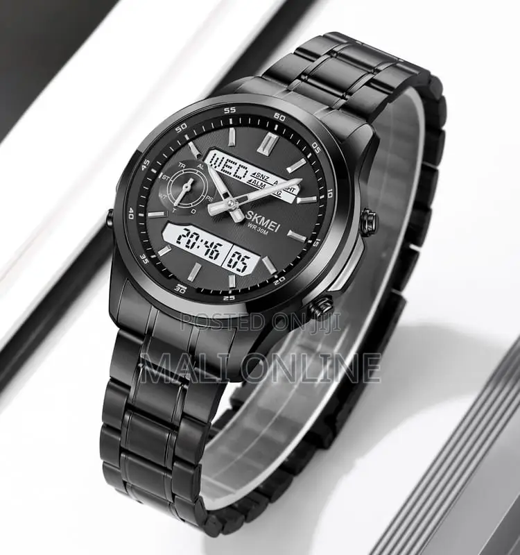 Skmei 2284 Gents Watch Stainless Steel Digital Sports Watch