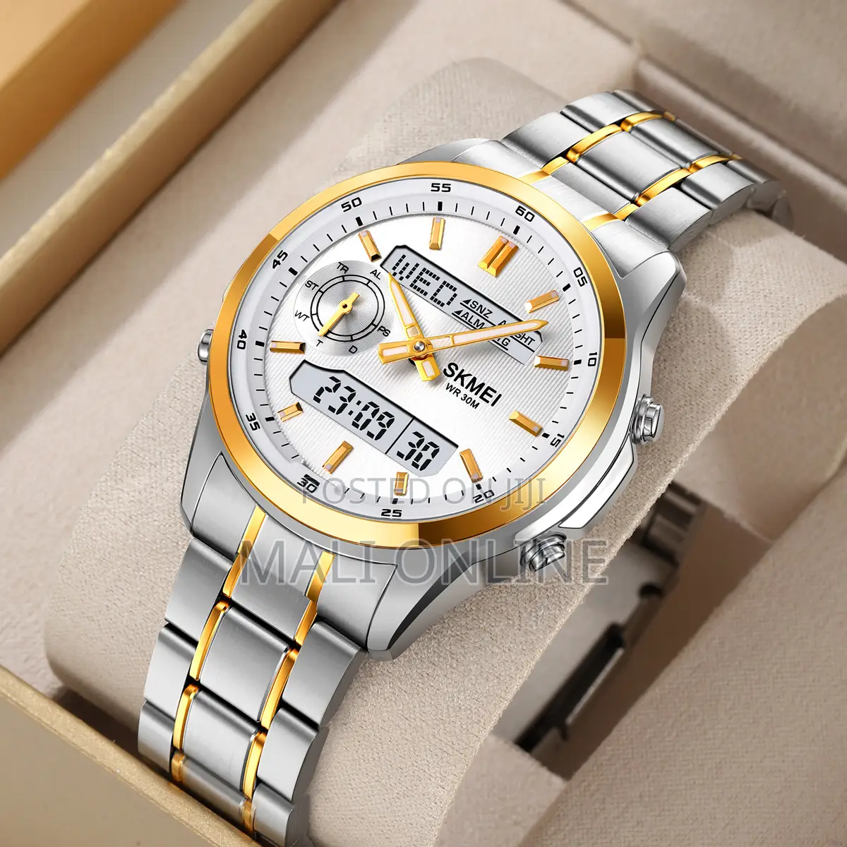 Skmei 2284 Gents Watch Stainless Steel Digital Sports Watch