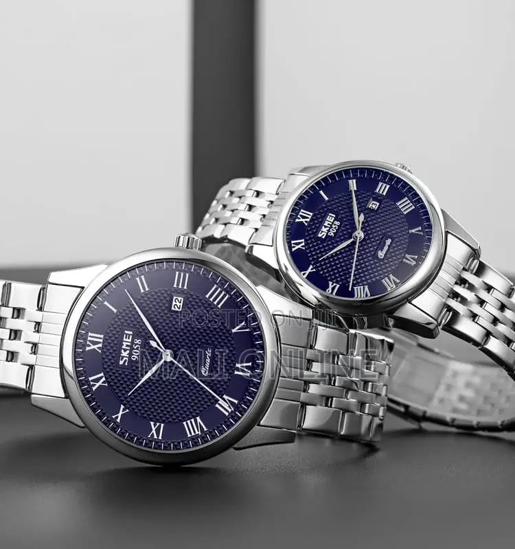 Skmei Couple Watch Set Stainless Steel Matching His and Hers