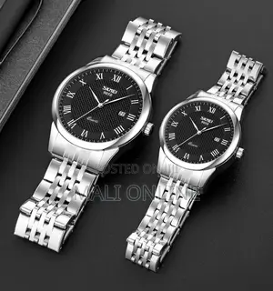 Skmei Couple Watch Set Stainless Steel Matching His and Hers