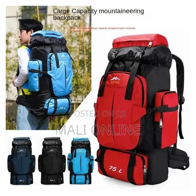 75l Large Capacity Hiking Backpack Waterproof Travel Rucksack