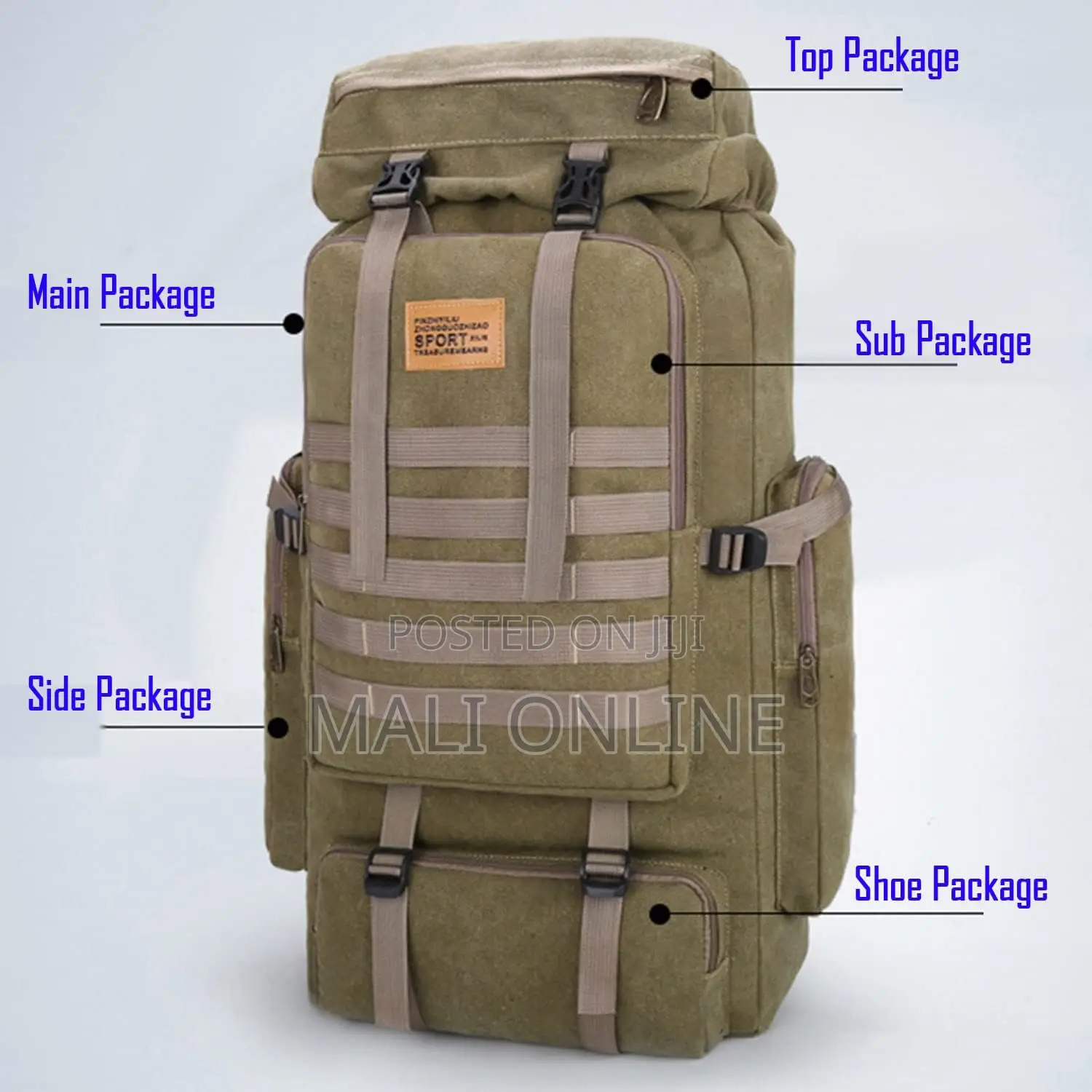 70l Tactical Hiking Backpack Waterproof Military Travel Rucksack