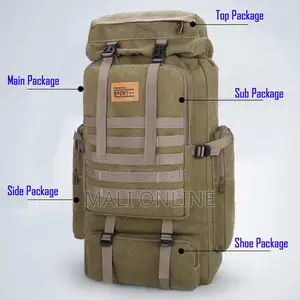70l Tactical Hiking Backpack Waterproof Military Travel Rucksack
