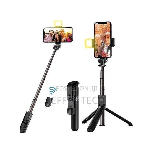 Mobile Selfie Stick Phone Holder With Light Remote - main view