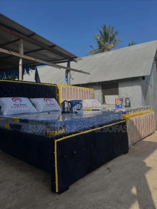 Luxury Velvet Panel Bed Size 5 by 6 - main view