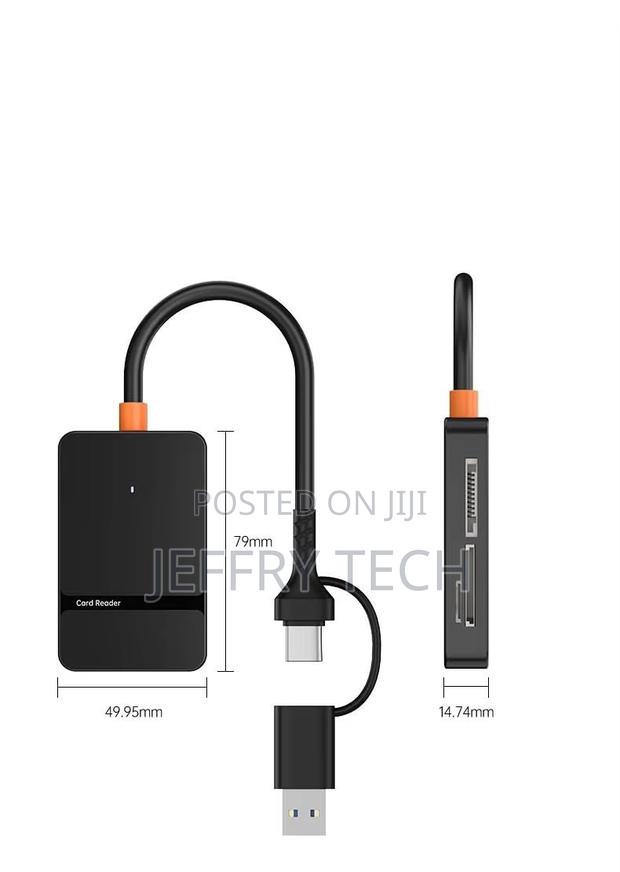 Usb Type C + Usb 3.0 8 in 1 Multi-Ports Card Reader Support Ms Cf Tf/S - thumbnail 7