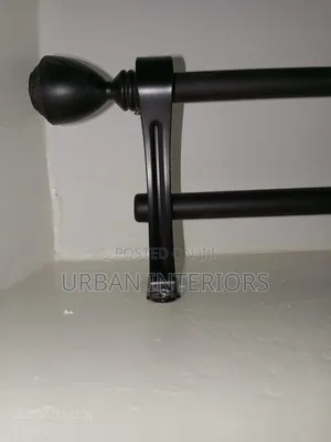 Jua Kali Curtain Rods Jua Kali Curtain Rods Shiny Black