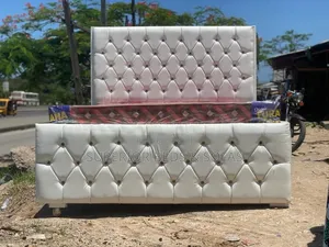 Luxury Cream Tufted 5 by 6 Bed