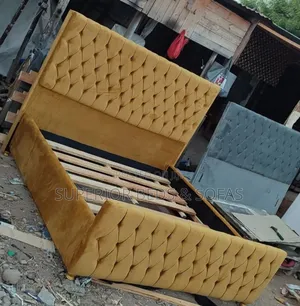 Mustard Tufted 5 X 6 Luxury Bed