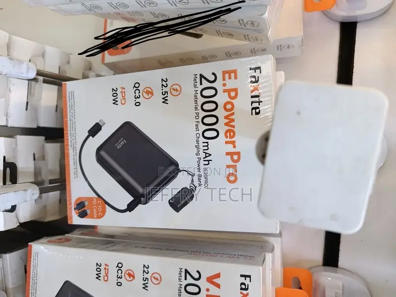 Faxite Power Pro 20000mah Metal Pd Fast Charging Power Bank (E20pro).