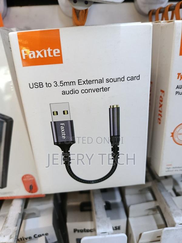Faxite Usb to 3.5mm External Sound Card Audio Converter.