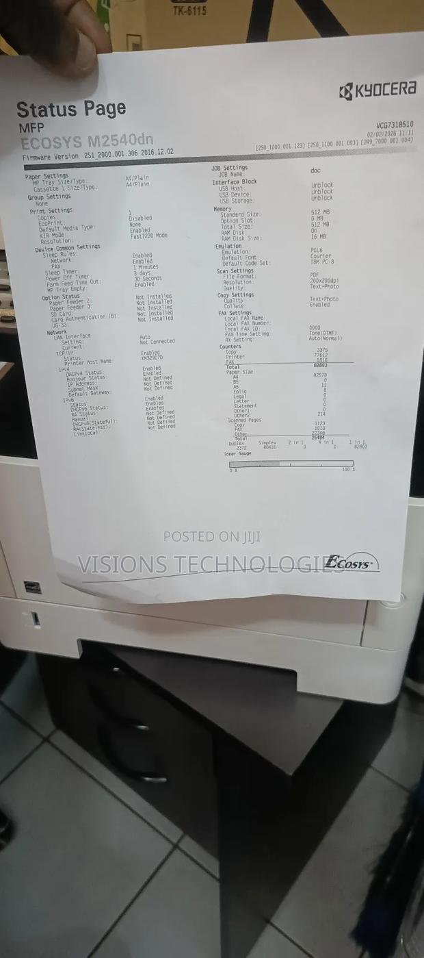 Kyocera M2540dn A4 B/W Photocopier - thumbnail 2