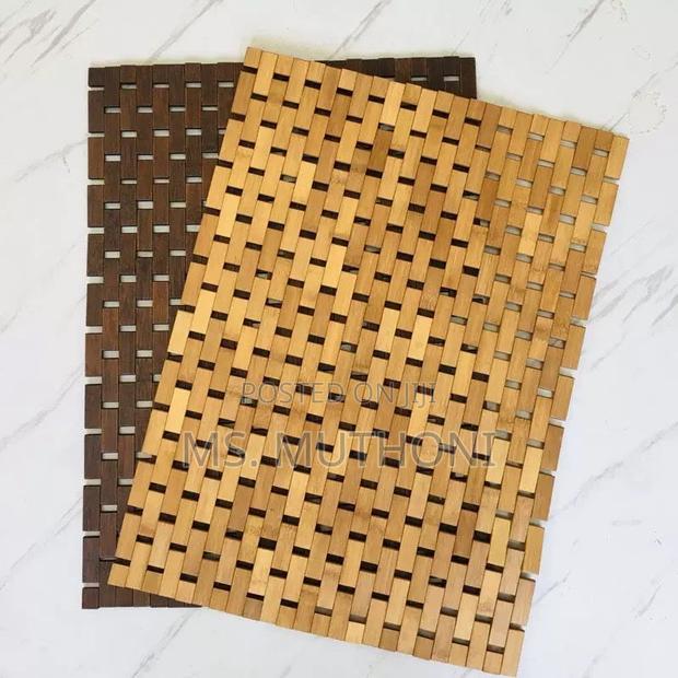 Bamboo Wood Bath Mat 40x60cm – Bathroom Kitchen Rug- - thumbnail 5