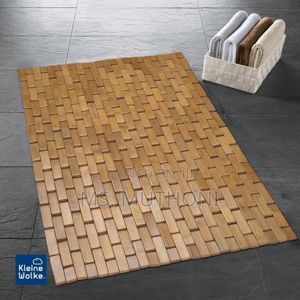 Bamboo Wood Bath Mat 40x60cm – Bathroom Kitchen Rug- - main view