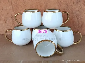 Ceramic Pot Mug With Golden Rim