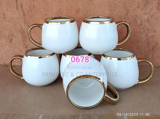 Ceramic Pot Mug With Golden Rim
