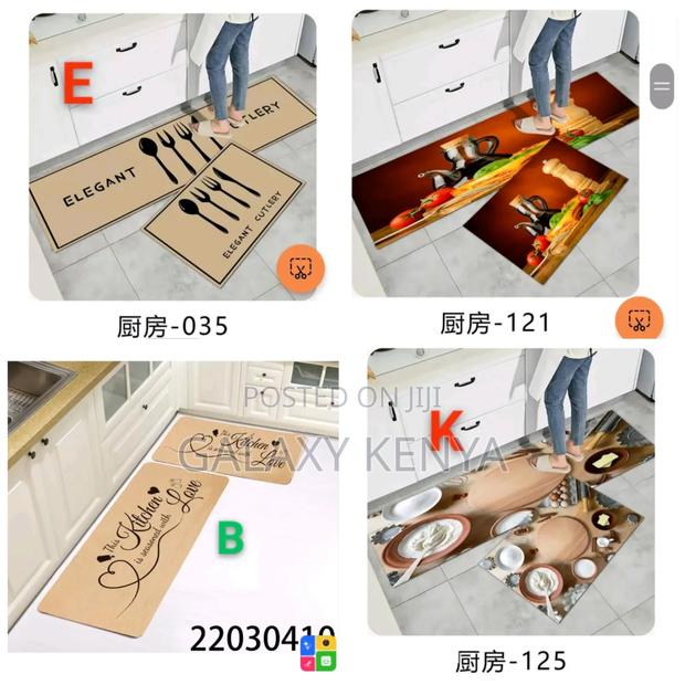 2pcs Kitchen Mats With Rubber Super Non-Slip Underside - main view