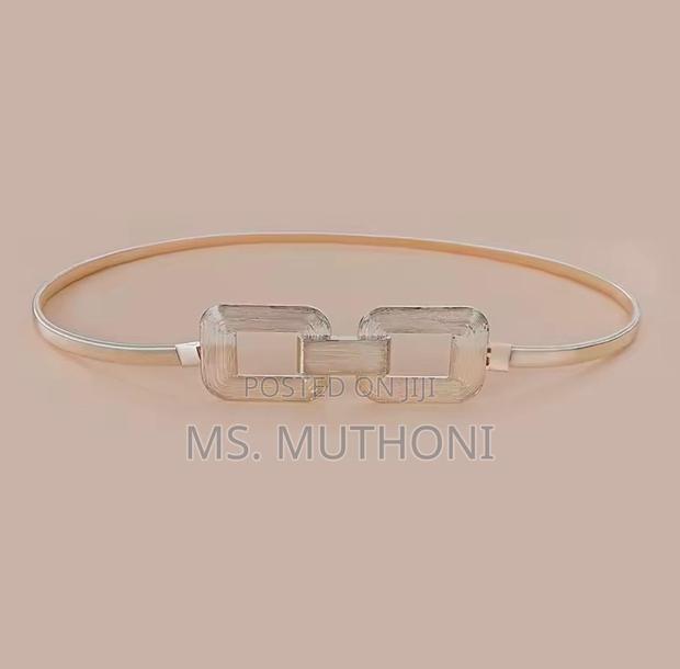 Buckle Stretch Waist Belt (Gold or Silver) - thumbnail 2