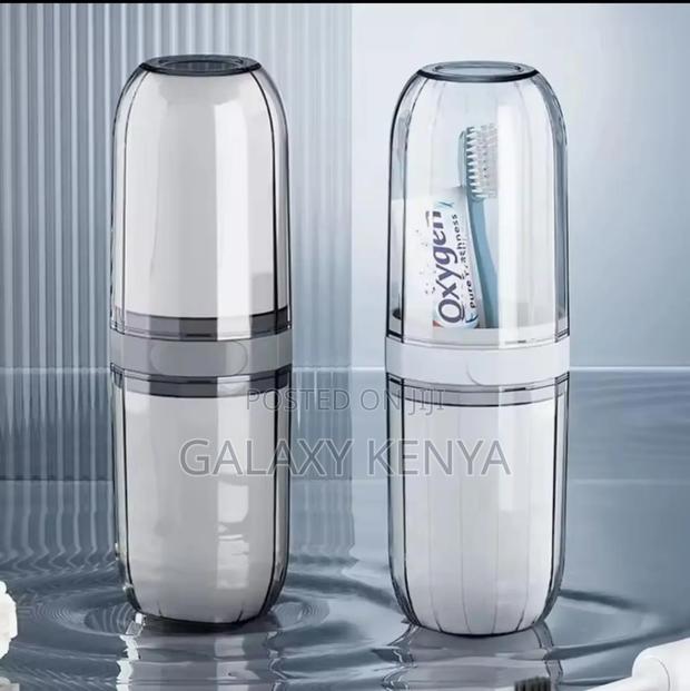 Bigger Portable Travel Toothbrush Holder With 4 Cups