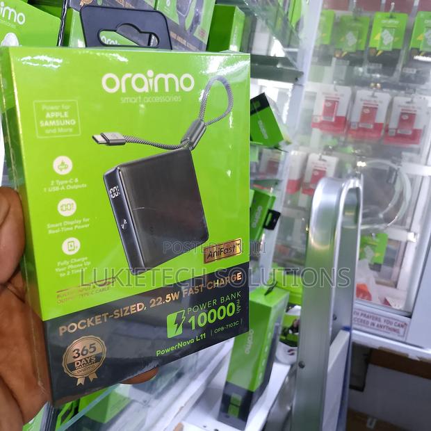 Oraimo Pocket Sized Powerbank 10000mah 22.5 Watts Anifast - main view