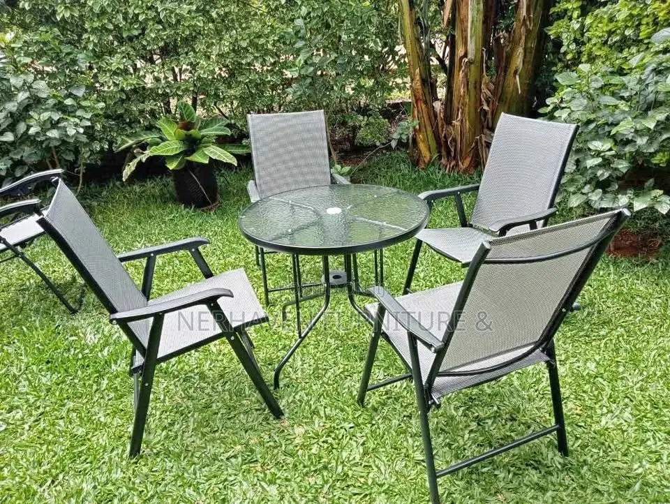 Portable Garden Dining Table Chairs Set