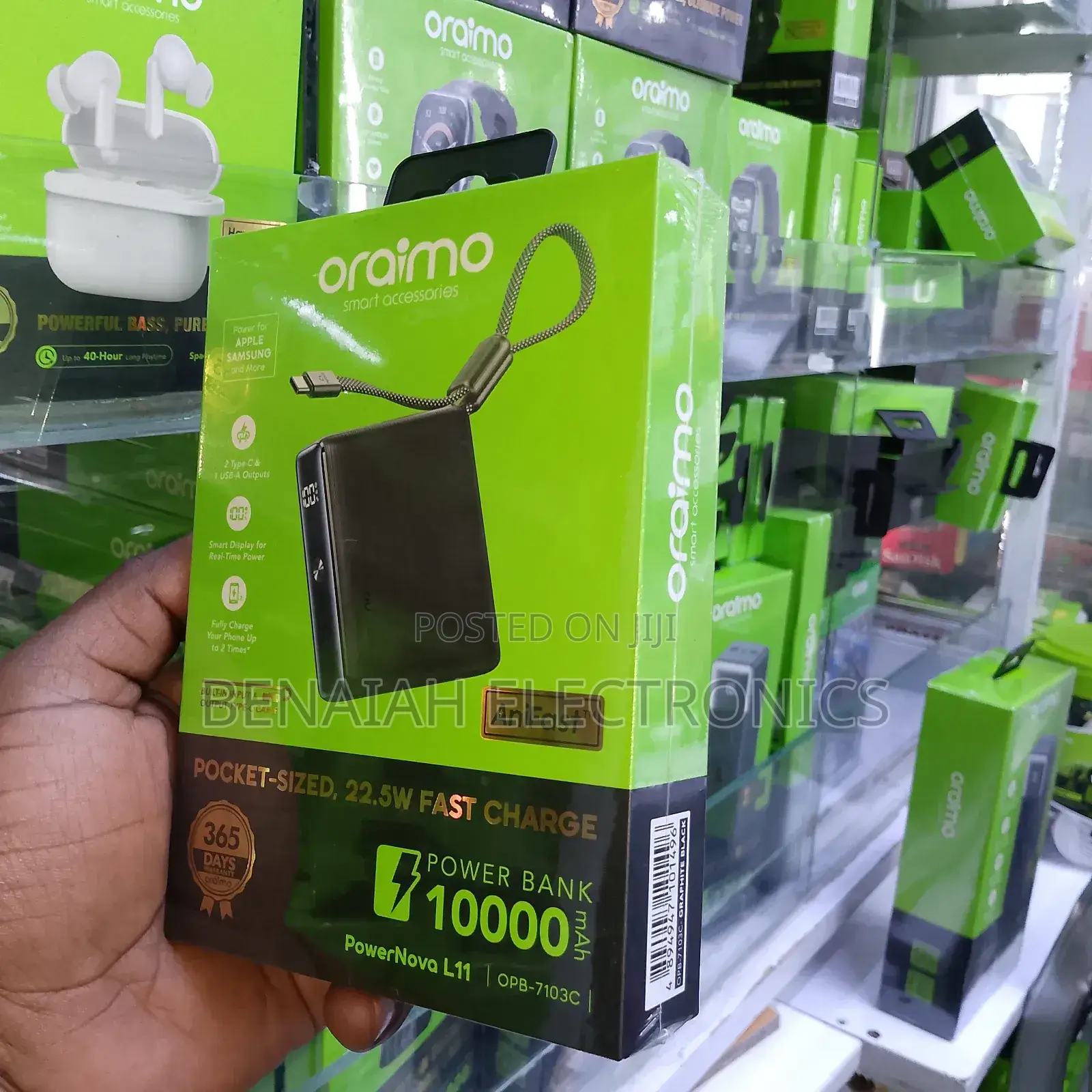 Oraimo Professional Powerbank 10000 Mah,22.5 Watts Anifast Led Display