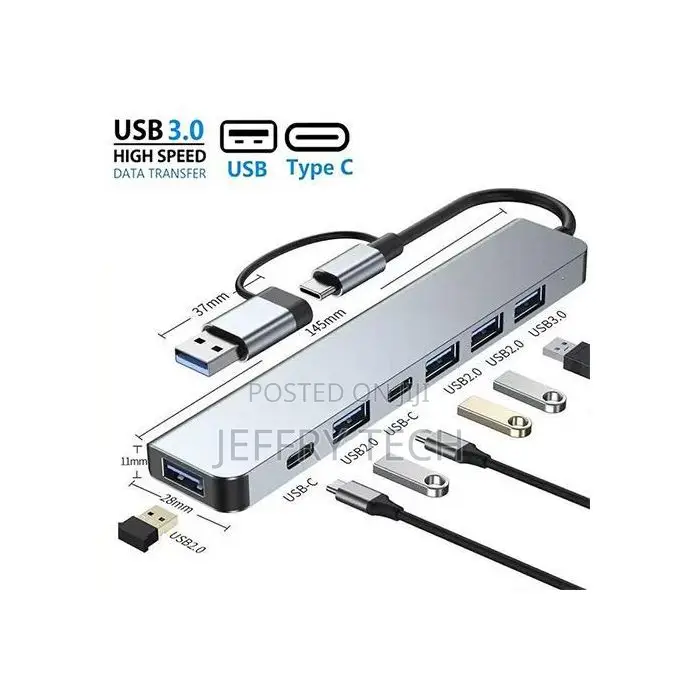 7in2 Usb3.0 Hub Type C Docking Stations Otg Adapter