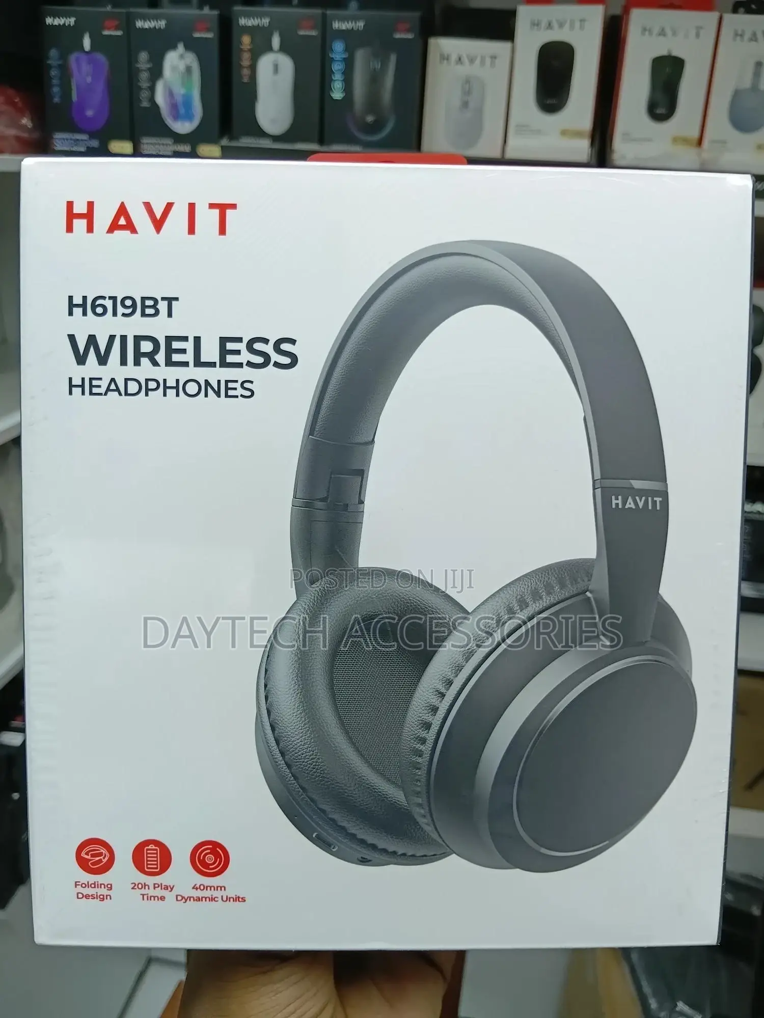 Havit H619bt Bluetooth Wireless Over Ear Headphones - Black
