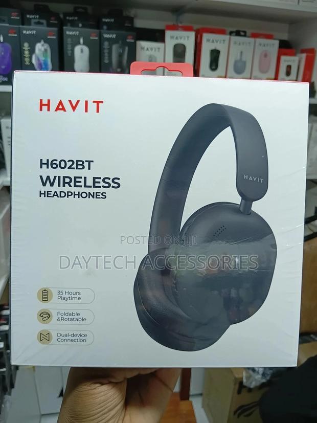 Havit H602bt Bluetooth Headphones - Black - thumbnail 2