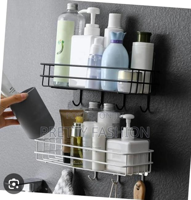 Rectangular Bathroom Organizer With Hooks