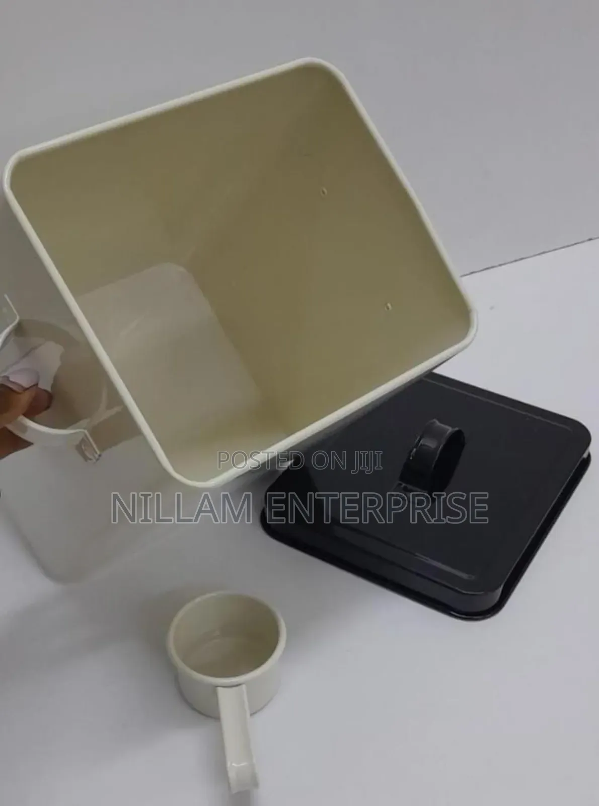 Square Metallic Storage Box. Laundry Detergent//Powder//Food