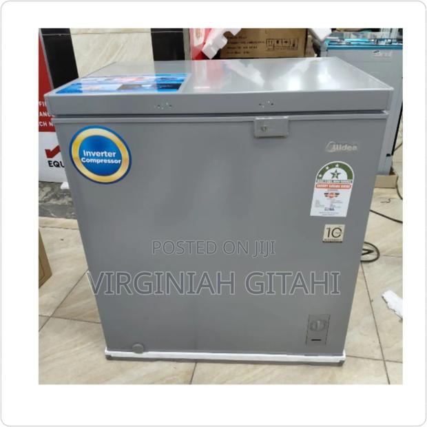 Grey Midea 198litres Chest Freezer - main view