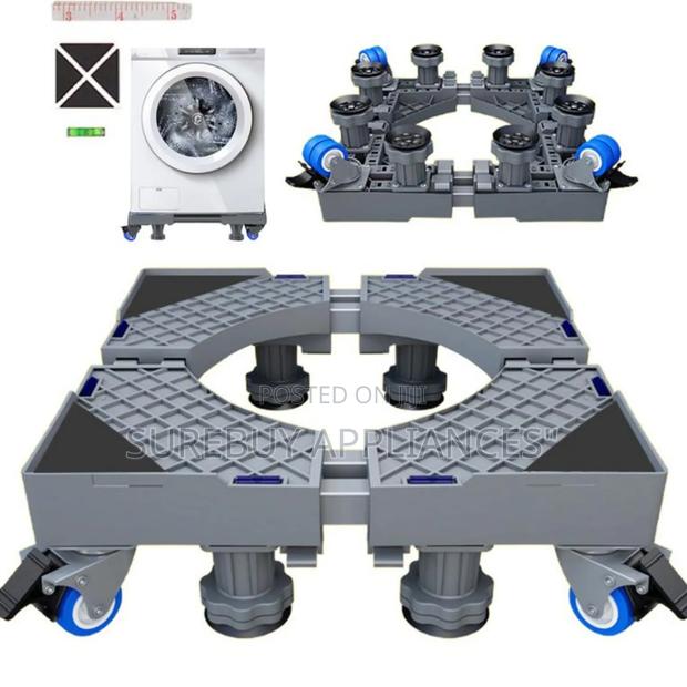 Adjustable Washing Machine Stand With Lockable Wheels - main view