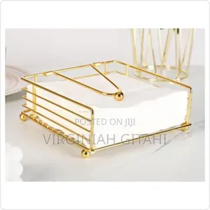 *Gold Luxury Metallic Serviette Holder / Napkin Holder*