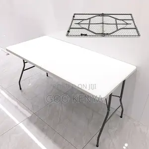 Home Table; White Expandable Fold-flat Outdoor Table