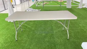 Home Table; White Expandable Fold-flat Outdoor Table