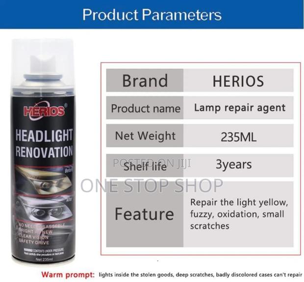 2pcs Headlight Renovation Fluid Restore the Yellow ,Dull Headlights