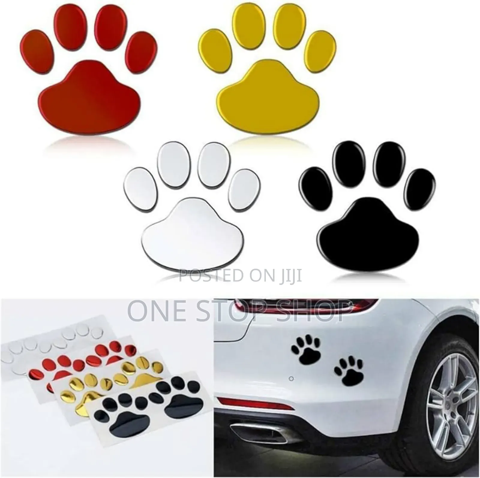 4pcs Animal Footprint Car Decal Stickers
