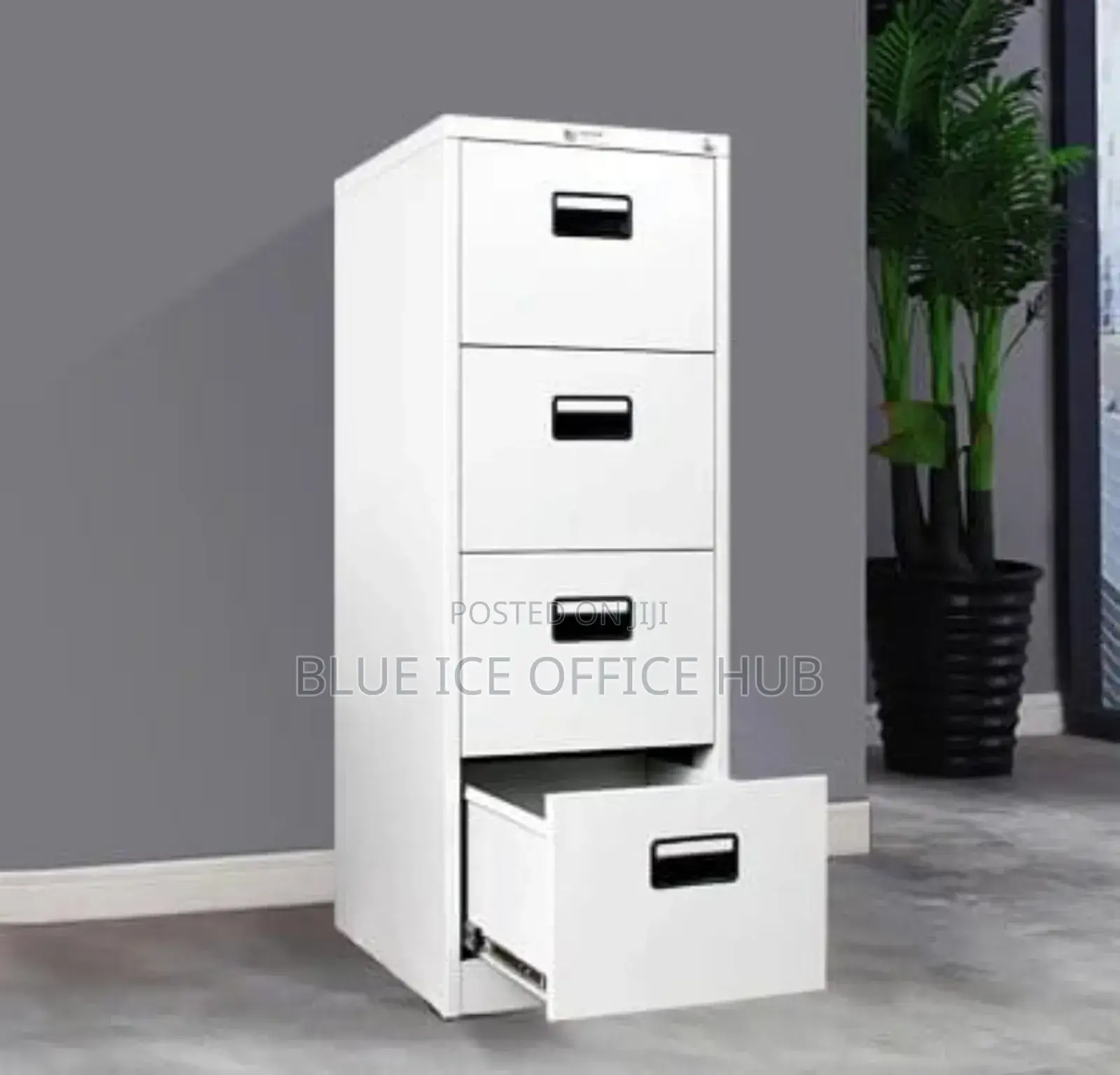 Metallic 4 Drawers Storing Office Cabinet
