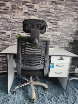 Office Headrest Chair With 1m Working Desk