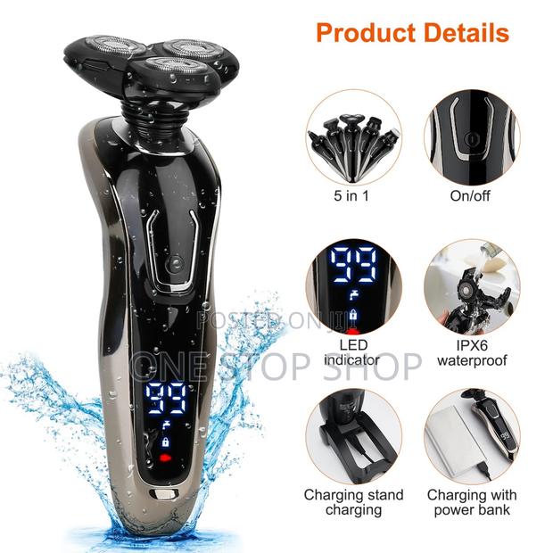 Multifunctional 5in1 Men Rechargeable Shaver