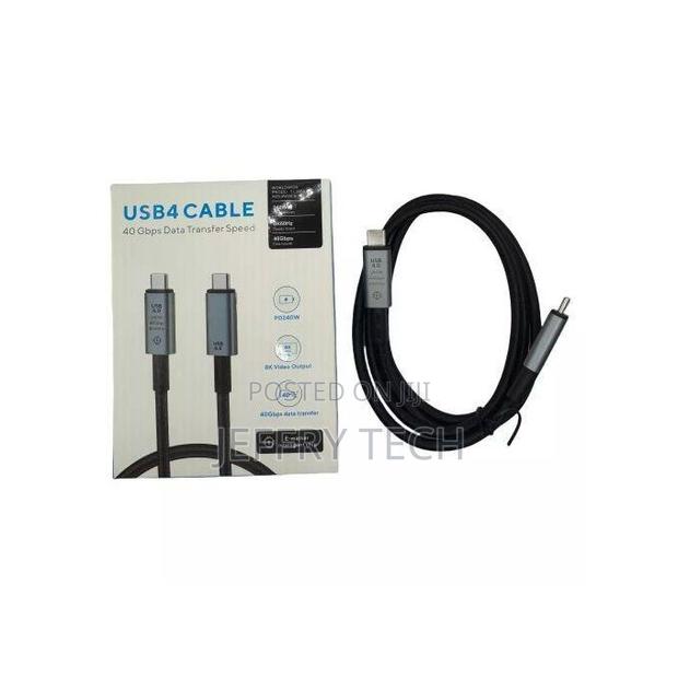 2m Usb 4 40gbps Thunderbolt 3/4 Usb Type C Braided Cable 240w at 60hz - main view