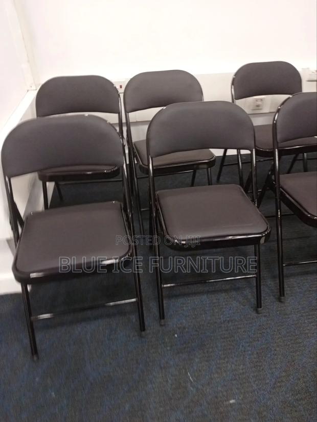 Metallic Leather Foldable Chair