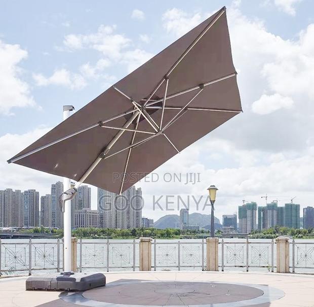 Home Sun Umbrella; Solar Shade With Waterproof And Weatherproof Fabric