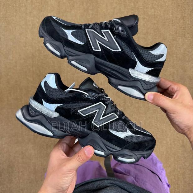 New Balance 9060 “ Ultra Black Silver “Quality Leather