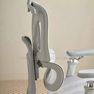 Office Chair; High Back White Orthopedic Office Seat